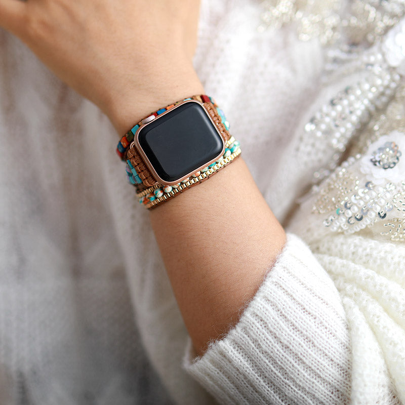 Kleurrijke Jaspis <tc>Apple Watch Strap</tc>