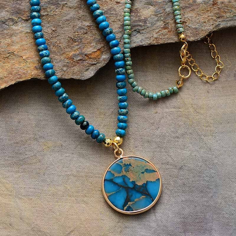 Ocean Jasper Bead Necklace