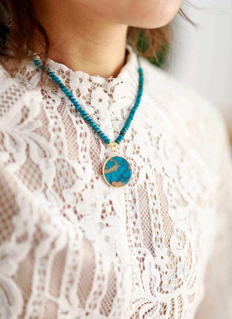 Ocean Jasper Bead Necklace