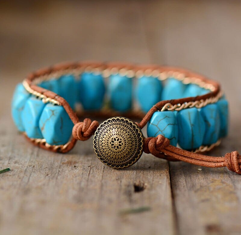 Captivating Turquoise Stone Wrap Bracelet