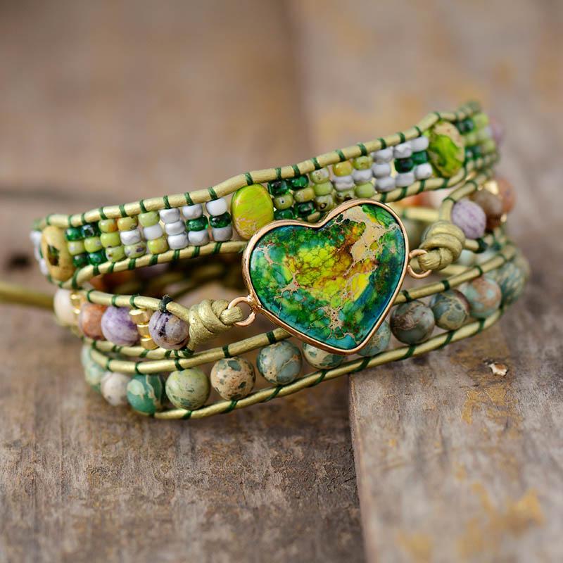 Healing Peace Stone Wrap Bracelet