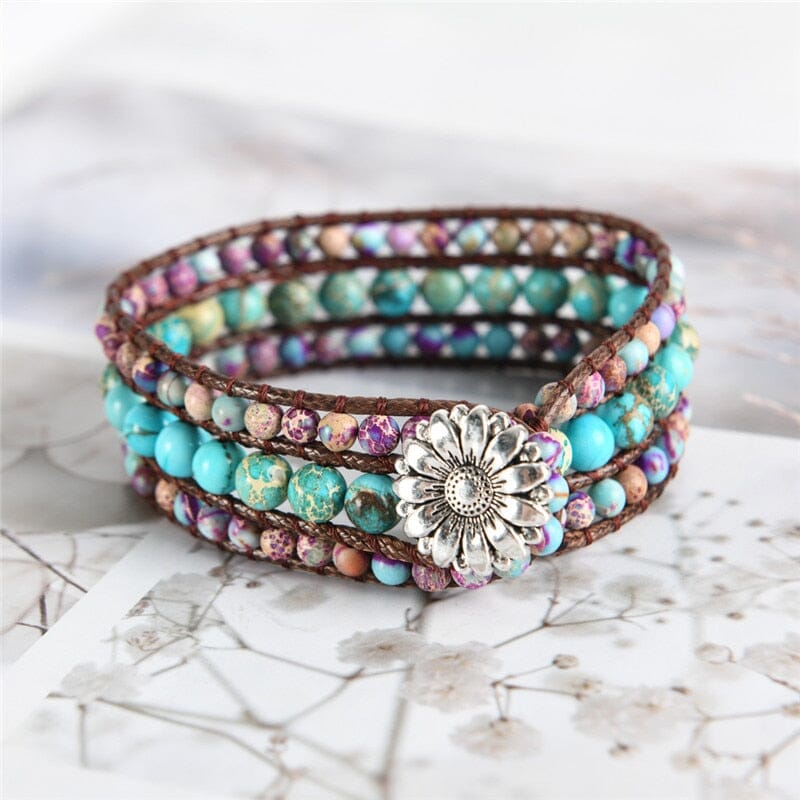 Dazzling Emperor Jasper Wrap Bracelet