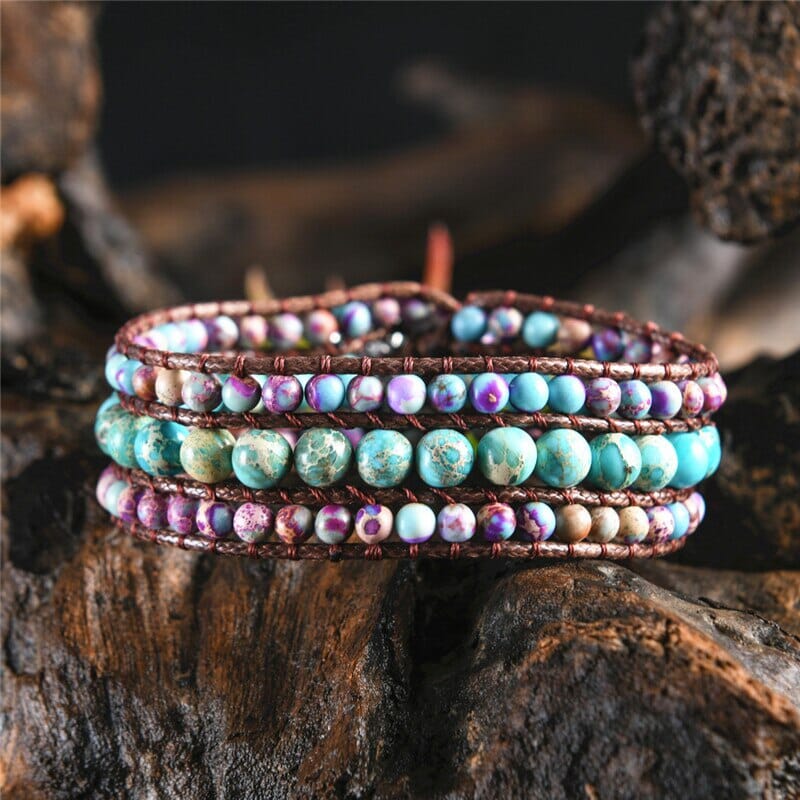 Dazzling Emperor Jasper Wrap Bracelet