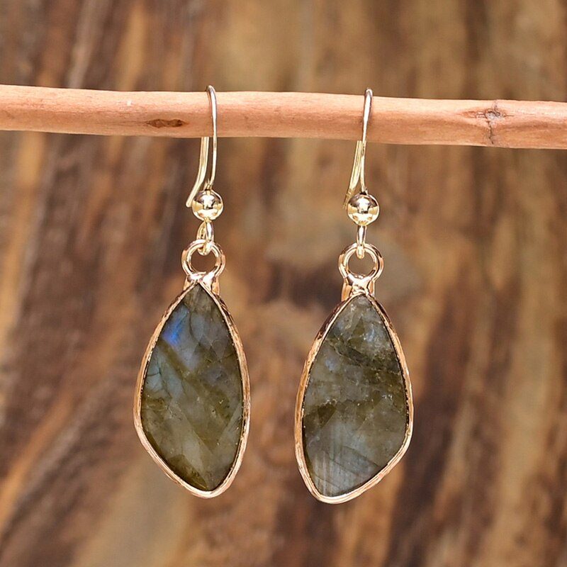 Captivating Labradorite Stone Earrings