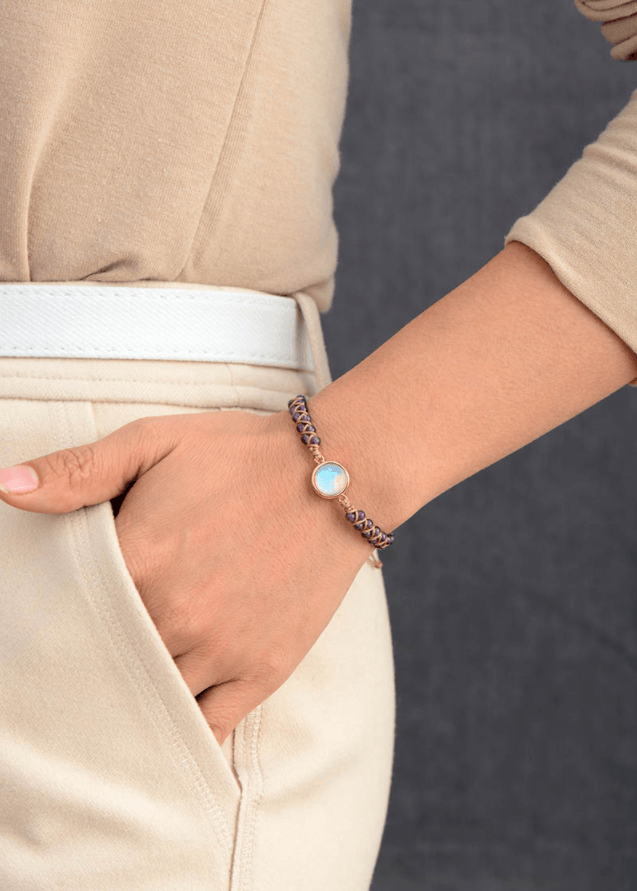 Brazalete de amatista de ópalo curativo