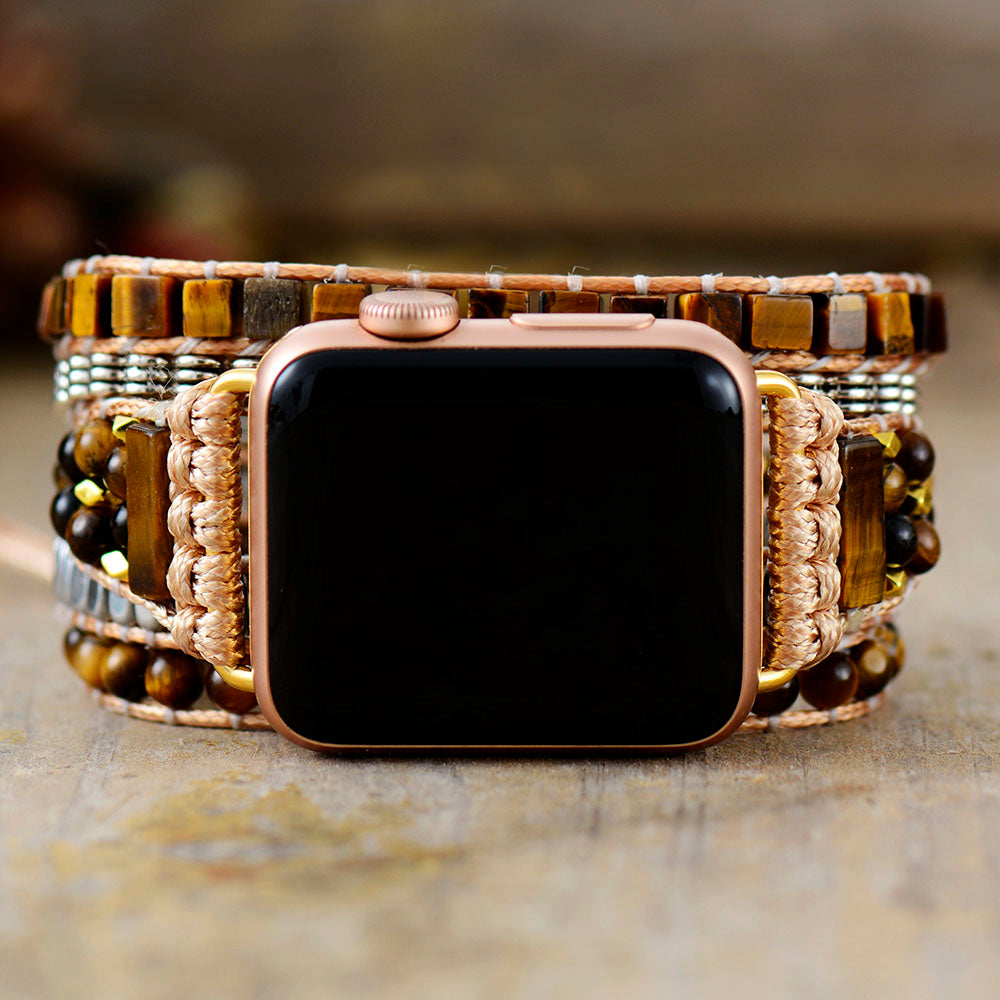 Conexión a tierra de la correa de Apple Watch con ojo de tigre