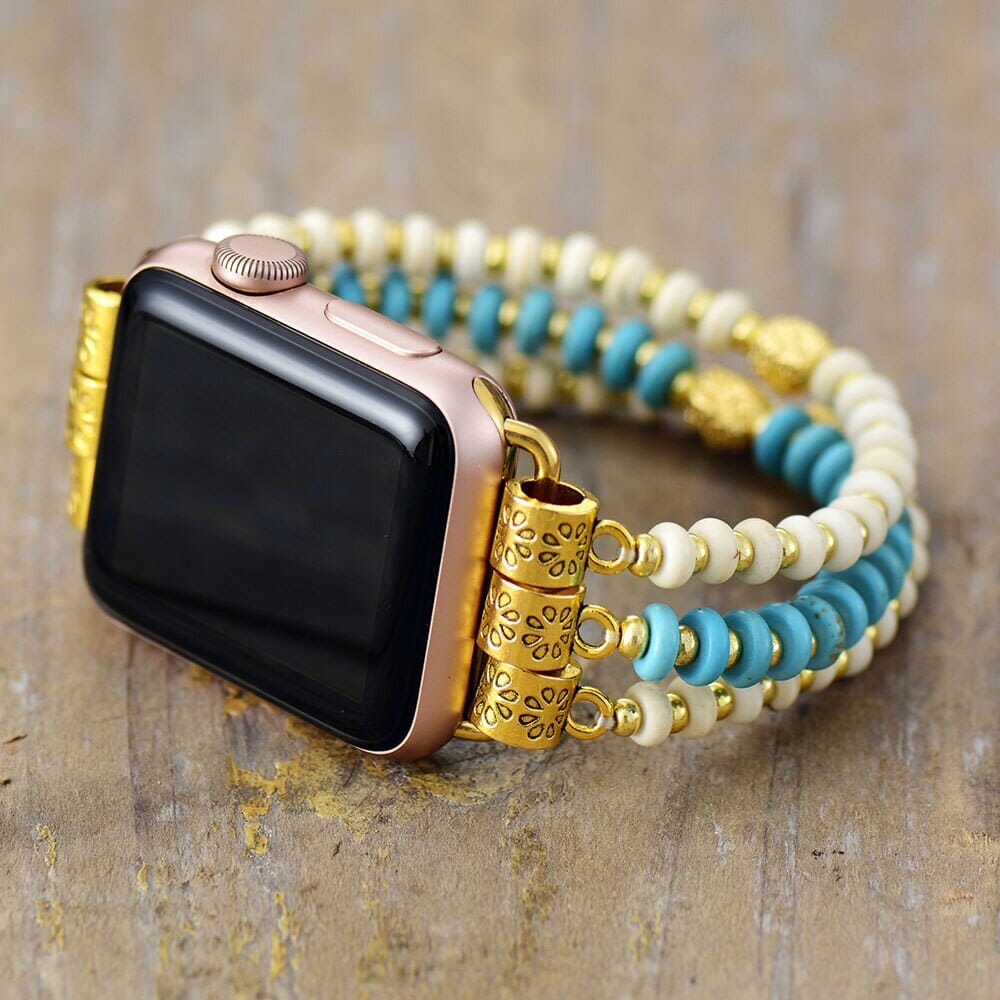 Powerful Turquoise Howlite Perfect Fit Watch Strap