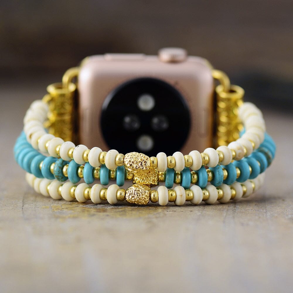 Powerful Turquoise Howlite Perfect Fit Watch Strap