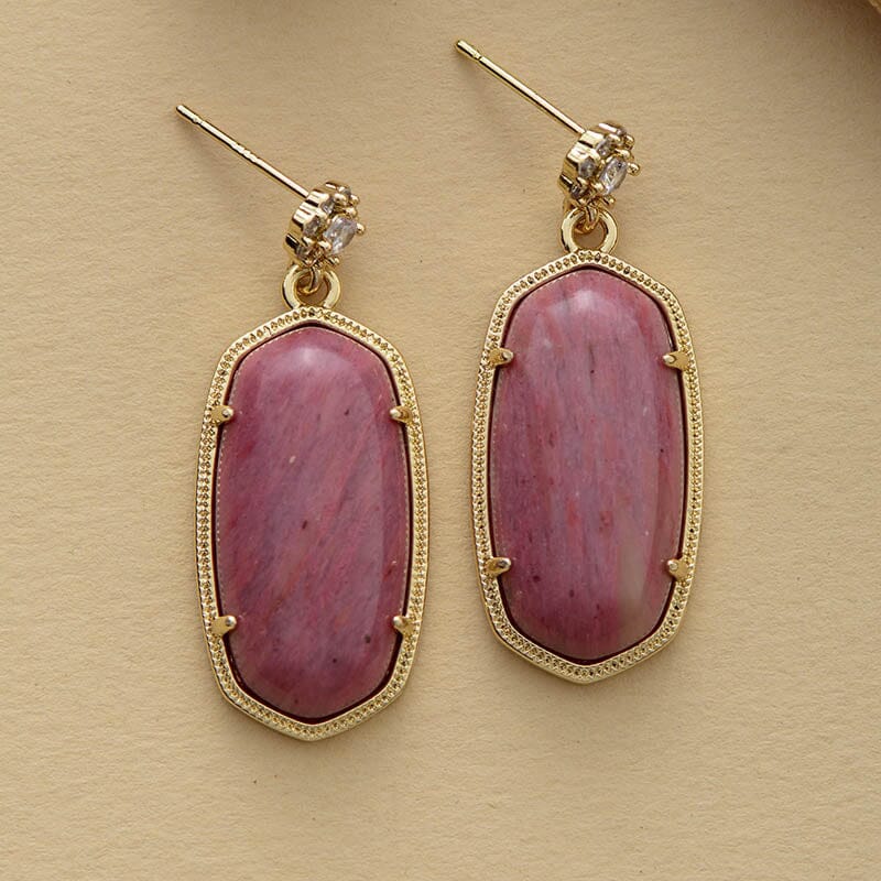 Healing Rhodonite Stud Earrings