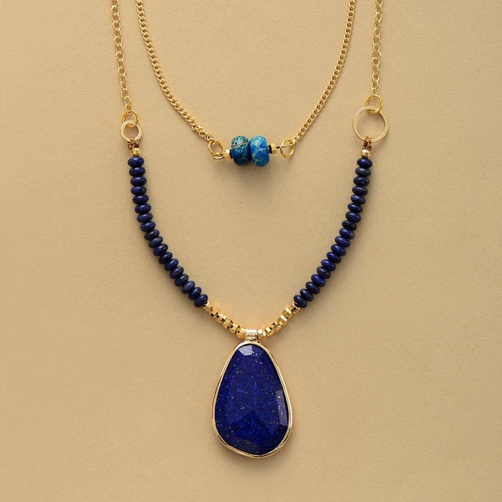 Healing Lapis Lazuli versterkende ketting