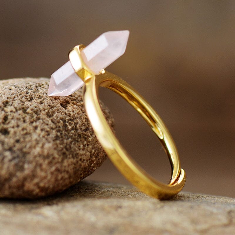Natural Crystal Quartz Ring