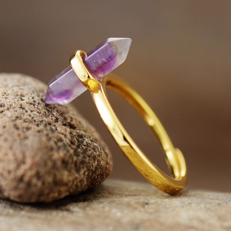 Natural Crystal Quartz Ring