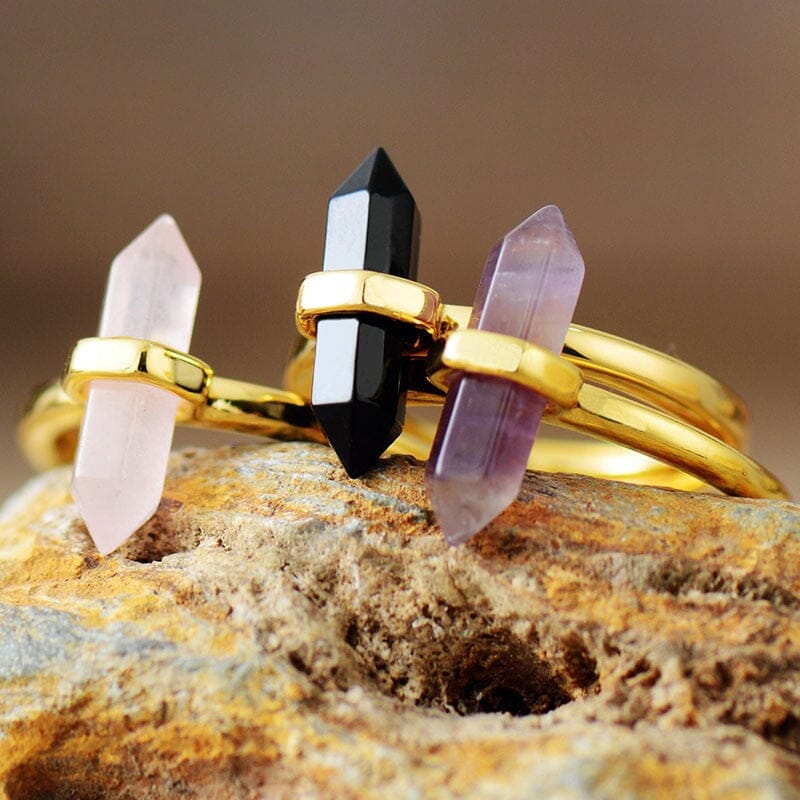 Natural Crystal Quartz Ring