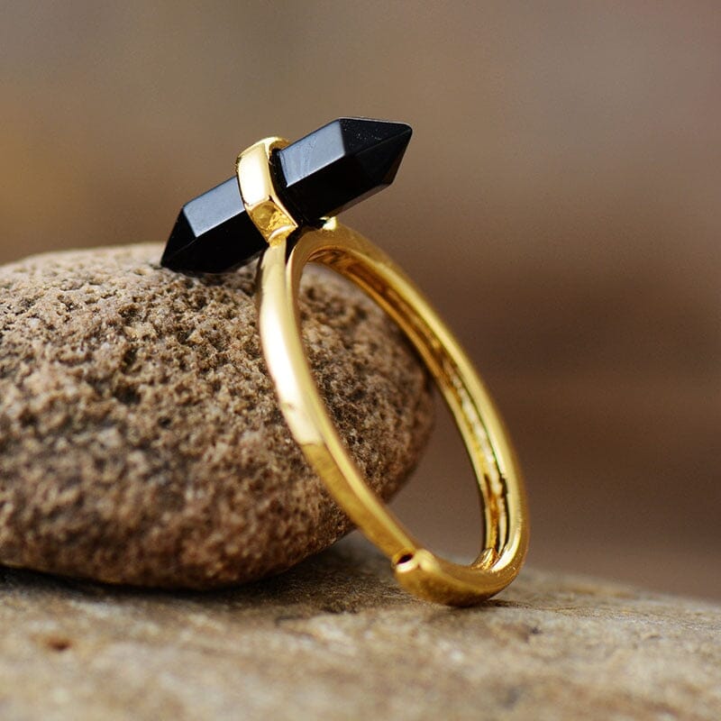 Natural Crystal Quartz Ring