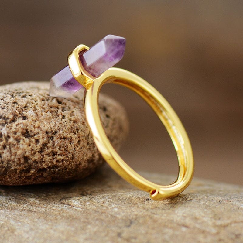 Natural Crystal Quartz Ring