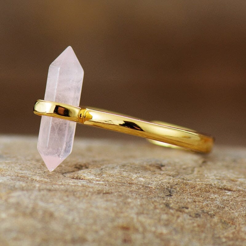 Natural Crystal Quartz Ring