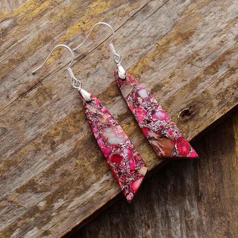Healing Red Jasper Dangle Earrings