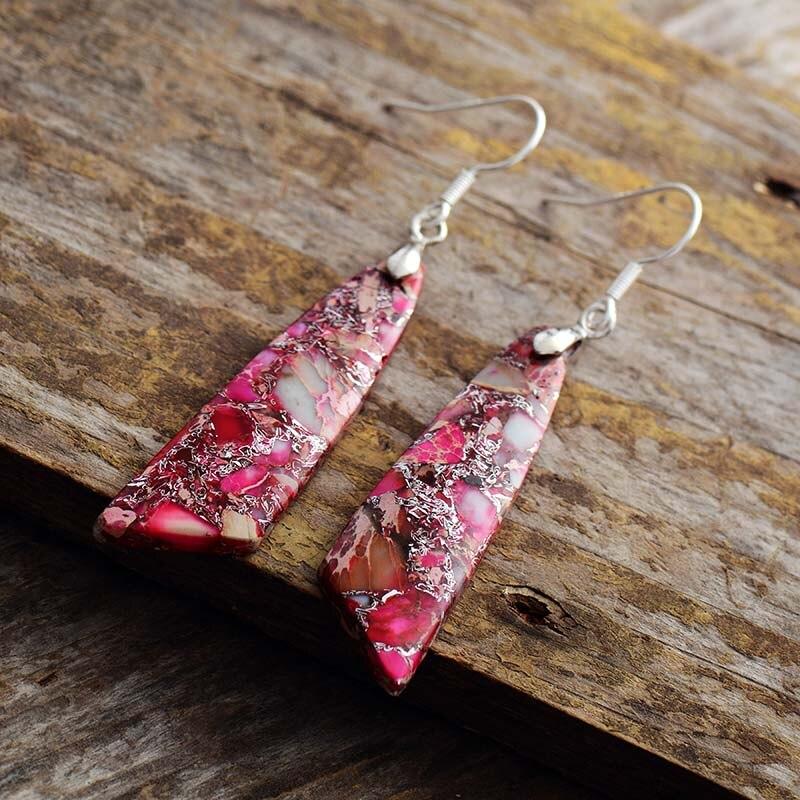 Healing Red Jasper Dangle Earrings