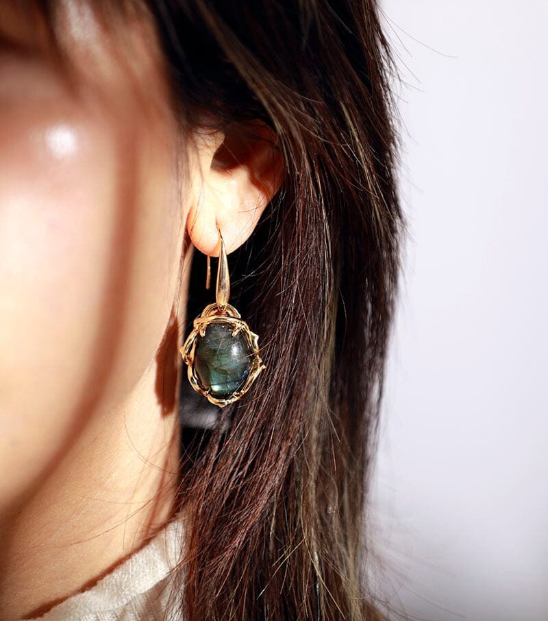 Classic Labradorite Hook Earrings