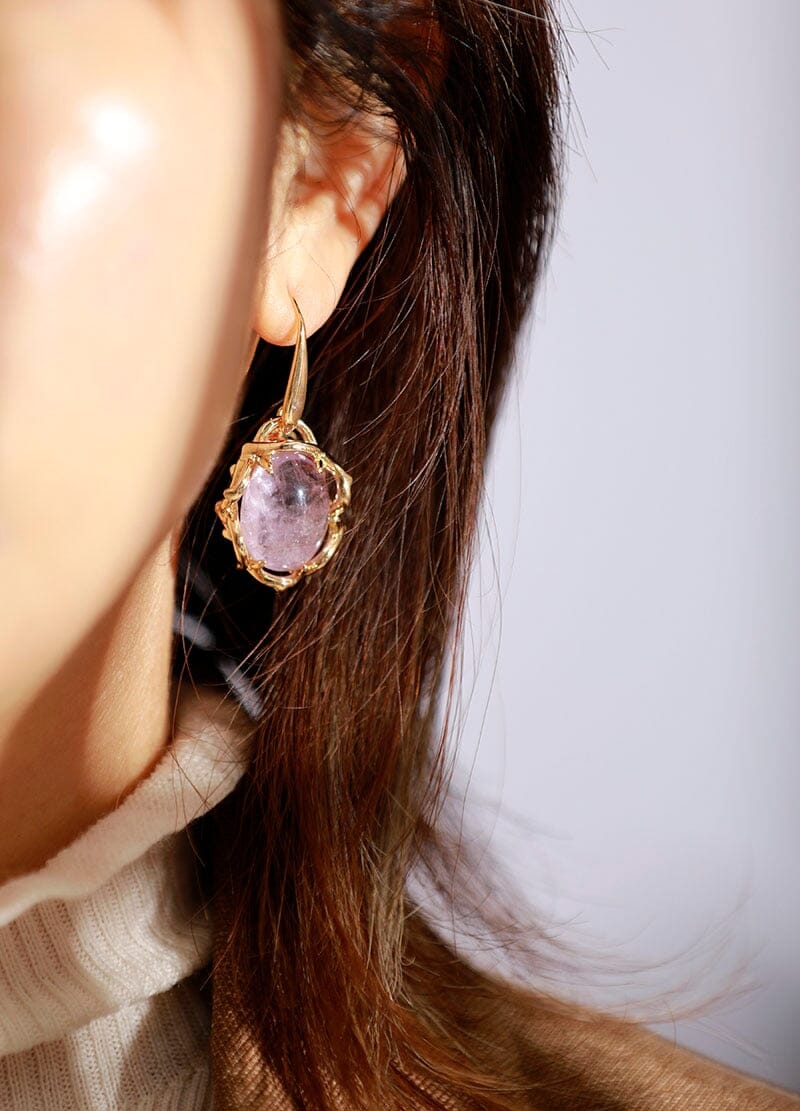 Classic Amethyst Hook Earrings