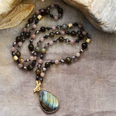 Classic Labradorite Teardrop Necklace