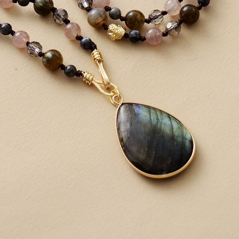 Classic Labradorite Teardrop Necklace