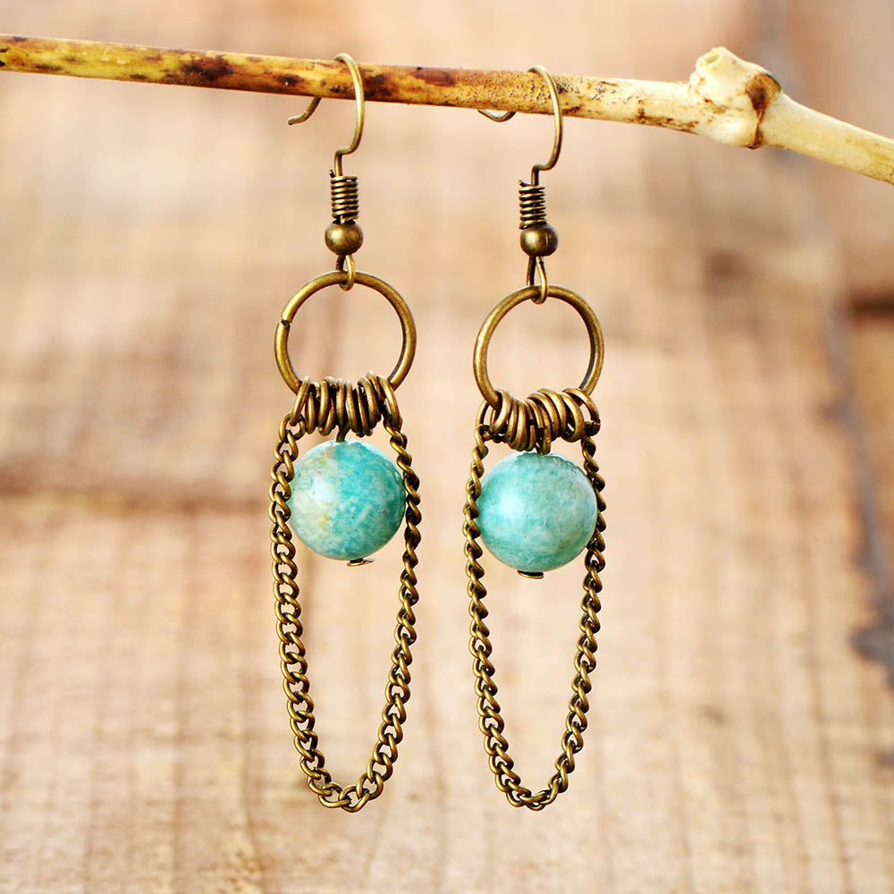 Vintage Amazonite Earrings