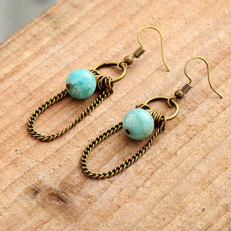 Vintage Amazonite Earrings