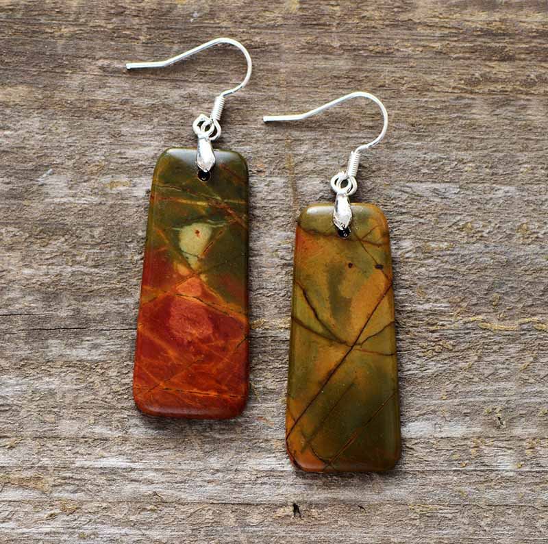 Healing Picasso Jasper Drop Earring