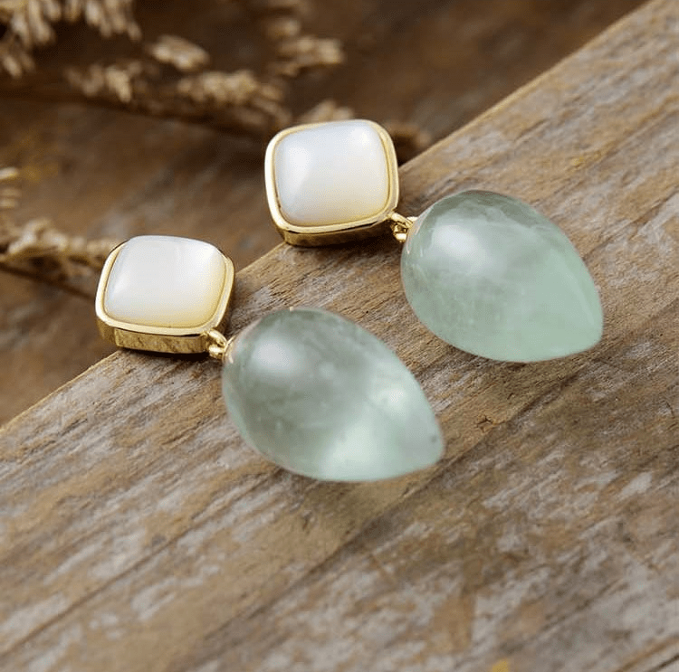 Green Aventurine Teardrop Earrings
