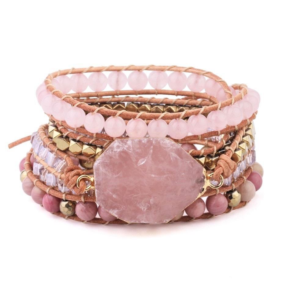 Love Chakra Rose Quartz Wrap Bracelet