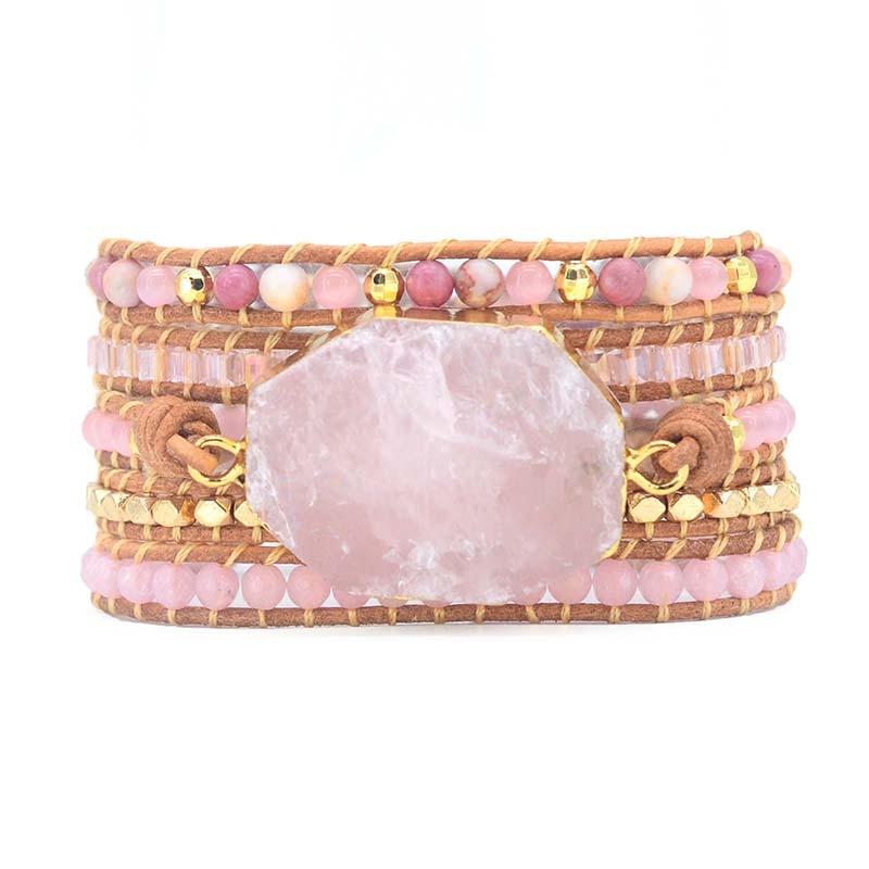 Love Chakra Rose Quartz Wrap Bracelet