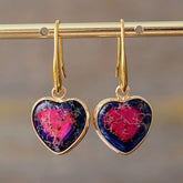 Nurturing Jasper Heart Earrings