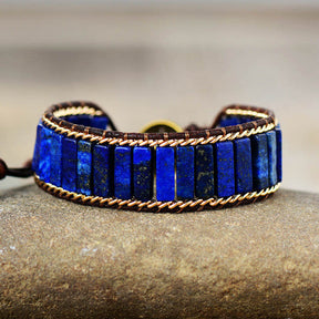 Bohemian Lapis Lazuli Wrap Bracelet