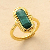 Adjustable Malachite Princess Ring