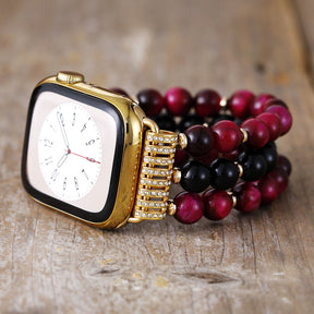 Regal Crimson Tiger Eye Perfect Fit Apple Watch Strap
