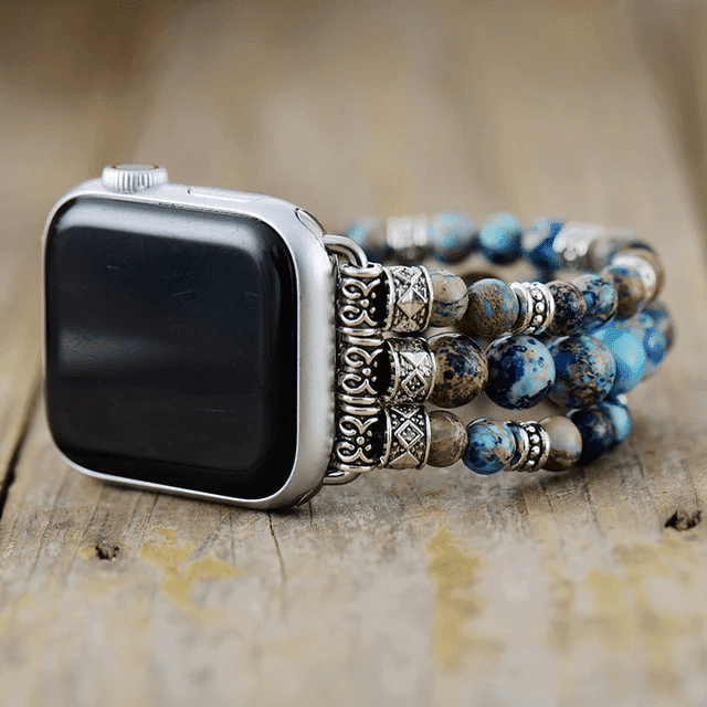 Calming Ocean Jasper Perfect Fit Apple Watch Strap