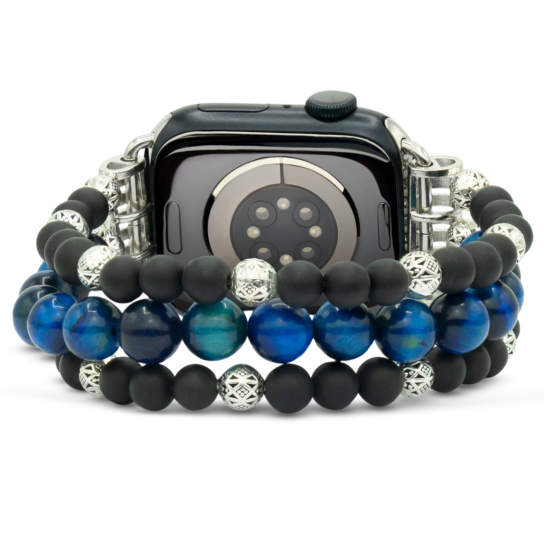 Captivating Blue Tiger Eye Perfect Fit Apple Watch Strap