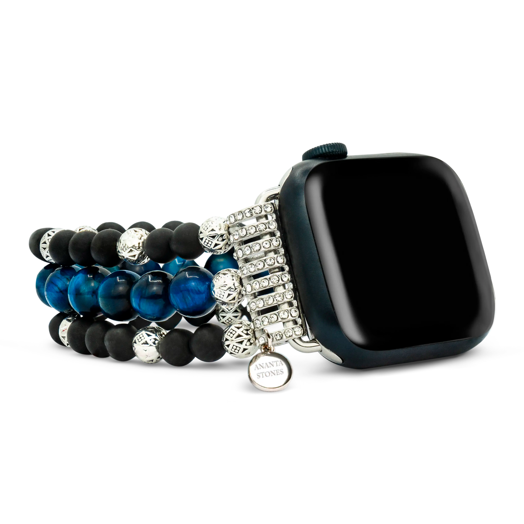 Captivating Blue Tiger Eye Perfect Fit Apple Watch Strap