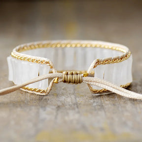 White Jade Bamboo Bliss Bracelet