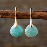 Minimalist Amazonite Drop Earrings