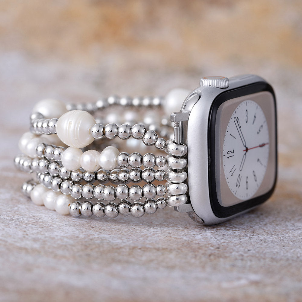 Chic Pearl Silver Perfect Fit Apple Watch Strap