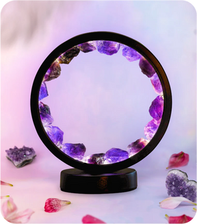 "I Am Guarded - Spiritual Protection Amethyst Lamp"