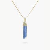 Blue Topaz Raw Stone Necklace