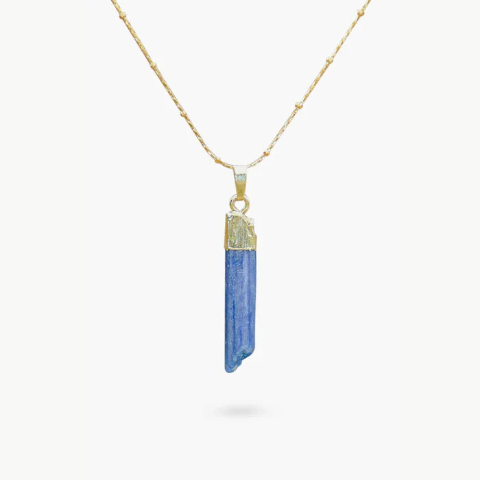 Blue Topaz Raw Stone Necklace