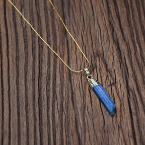 Blue Topaz Raw Stone Necklace