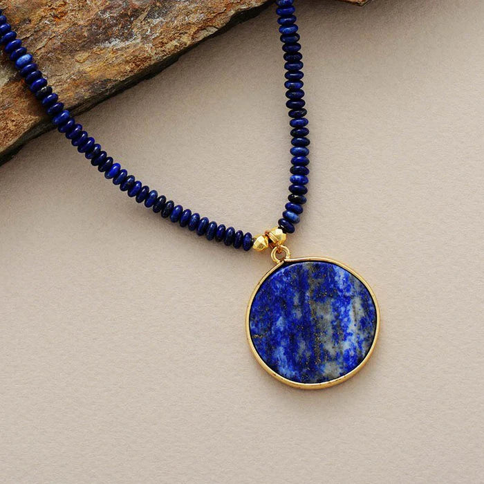 Calming Lapis Lazuli Beaded Necklace