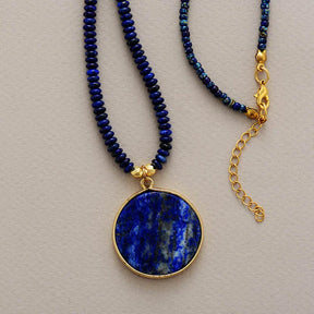 Calming Lapis Lazuli Beaded Necklace