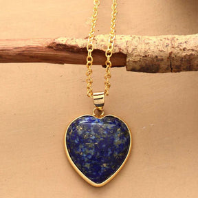 Elegant Lapis Heart Necklace