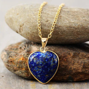 Elegant Lapis Heart Necklace